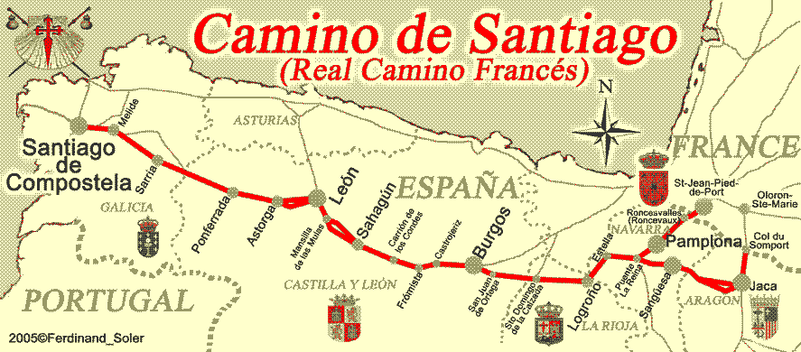 2009 – Camino Francés / Saint-Jean-Pied-de-Port bis Santiago de - Jakobsweg Saint Jean Pied De Port Bis Santiago De Compostela